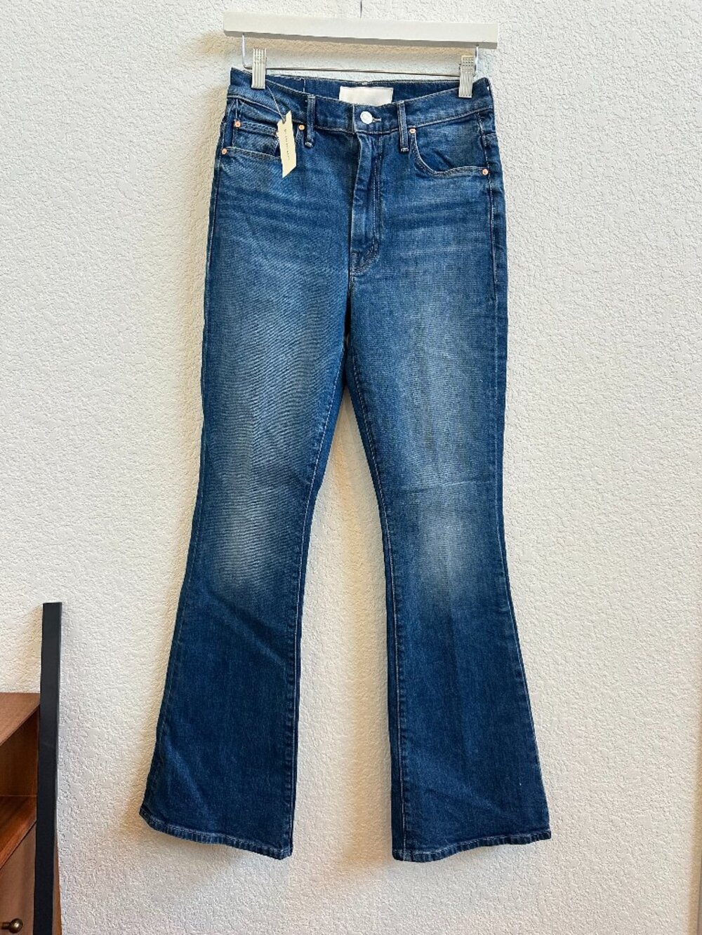 NWT MOTHER Superior Denim, High Waisted Weekender Skimp, 26, Flare Jeans